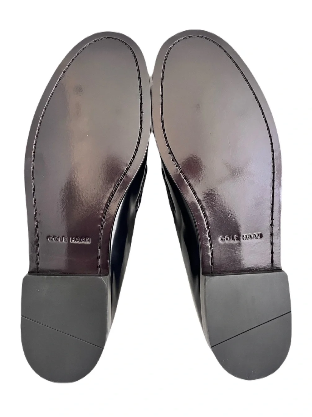 NWOB Cole Haan Black Leather Pinch Tassel Loafers, Size 13E